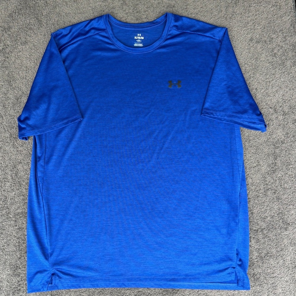 Under Armour Mens Tech 2.0 Short Sleeve T-Shirt Royal Blue Heather XL Loose Fit